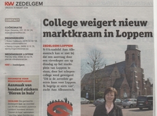 college weigert nieuw marktkraam in Loppem