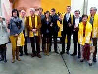 Groepsfoto van de Zedelgemnaars op het N-VA congres in Antwerpen